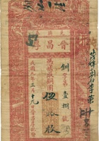 平邑南街晋昌厚兑换券（伍拾枚，民国9年） 封面