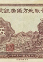 晋绥地方铁路银号（伍圆 民国25年 加盖“山西”） 封面