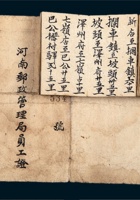 清代手书“西大路到甘省”（山西介休至陇州）、“东大路”（樊城至平遥）各驿站路程之小手折一件 封面