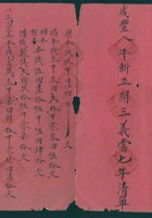 咸丰七年三义当记清单 封面