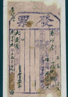 光绪二十九年闰五月十九日□□□□□为承运惪祥厚给大庆店货物开货运单 封面
