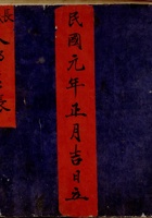 民国元年正月吉日立本邨老账  封面