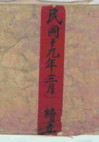 民国十九年三月平遥庆源昌布花店各处走信底稿 封面