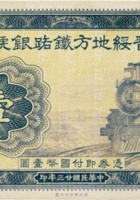 晋绥地方铁路银号（壹圆 民国23年 加盖“交城”） 封面