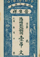山西潞城县晋生祥铜圆兑换券（空白帖，民国16年） 封面