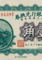 山西省银行兑换券（壹角，民国11年） 封面
