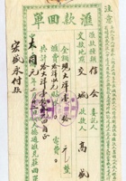 伪满洲国大同元年三月二十二日宏盛永委托哈尔滨大德通给交城高盛的信汇回单 封面
