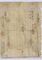 道光二十六年二月初十日脚户张选承运任县元庆布店给锡和明记货物运单 封面
