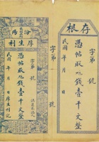 汾阳东关正街厚生利钱帖（壹仟文） 封面