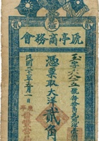 襄垣虒亭商务会票帖（贰角，民国21年，晋丰當局） 封面