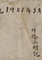 公元1951年3月5日立坪塔上村记民夫工账 封面
