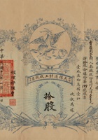 民国十三年（1924）一月一日山西晋城县大德造针工厂股票 封面