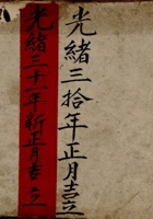 光绪三十年正月吉立流水账 封面