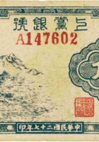 上党银号（贰角，民国27年，窄版） 封面