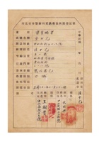 河北省会警察局更换金成元商号的营业执照登记表 封面