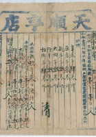 道光二十六年二月十九日脚户石和祥承运鹿泉天顺亨店给锡和明记货物第柒号运单 封面
