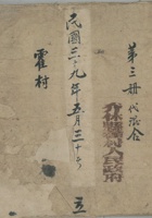全村花名土地房产户口底册第三册 封面